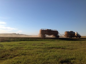 Oil rig truck near Manning, N.D.